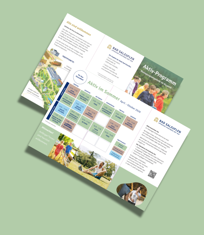 Ansicht Flyer Aktiv im Park